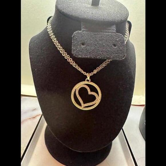 Sparkle with Elegance in a Candies Heart-Shaped Necklace! - Picture 2 of 2